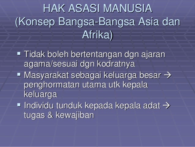 Perkembangan Pemikiran Ham