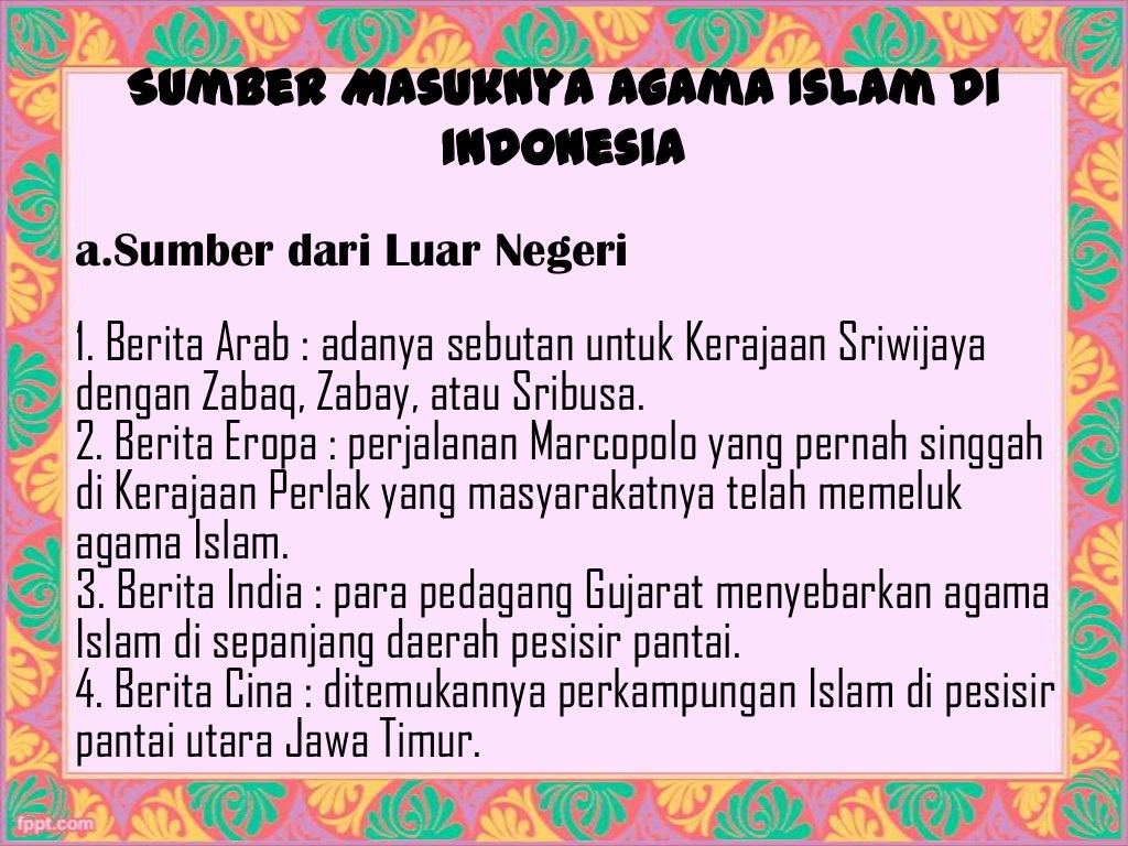 Sejarah : Perkembangan agama islam di nusantara