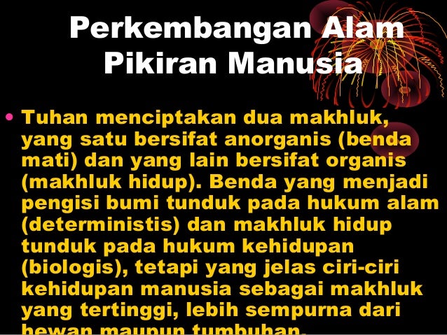 Perkembangan Alam Pikiran Manusia Bab 1