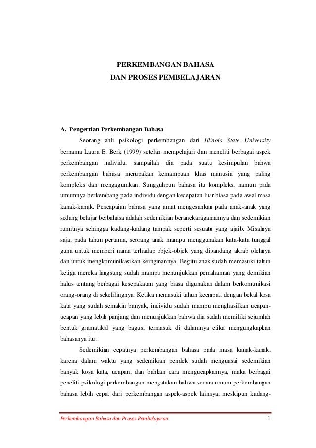 Perkembangan bahasa