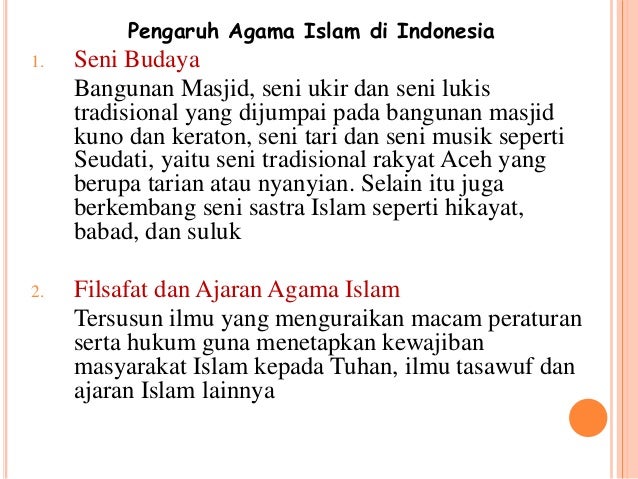 Pengaruh Perkembangan Dan Kebudayaan Islam Di Asia 