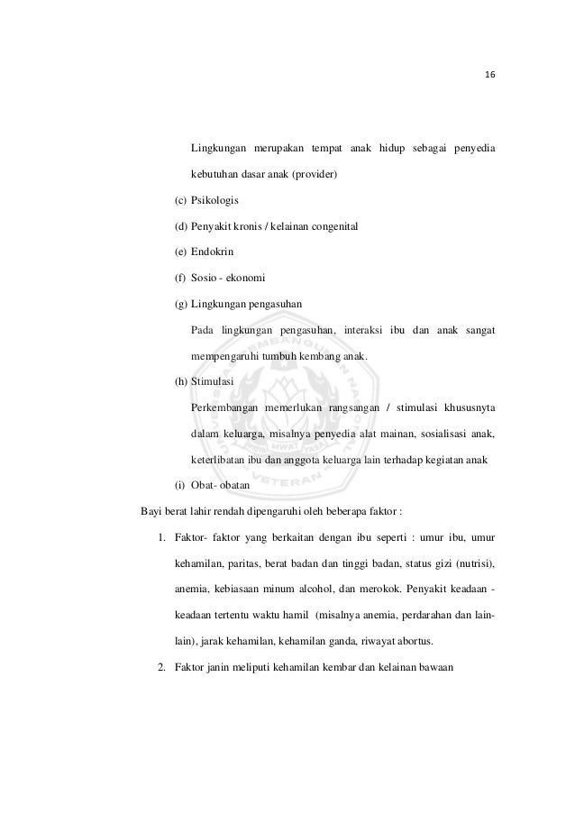 Perkembangan dan pertumbuhan bayi