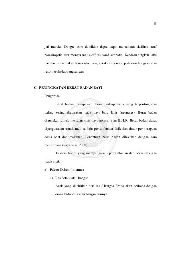 Perkembangan dan pertumbuhan bayi