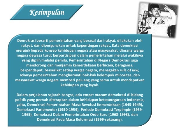 Perkembangan Demokrasi Di Indonesia