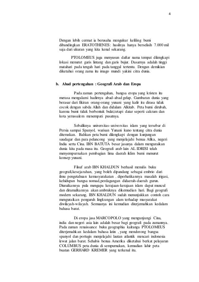 Perkembangan Geografi Dari Zaman Kuno Kontemporer