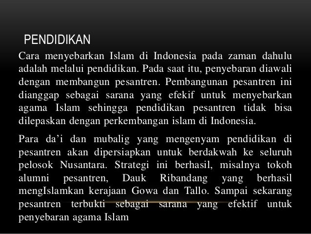 Faktor Islam Cepat Berkembang di Indonesia