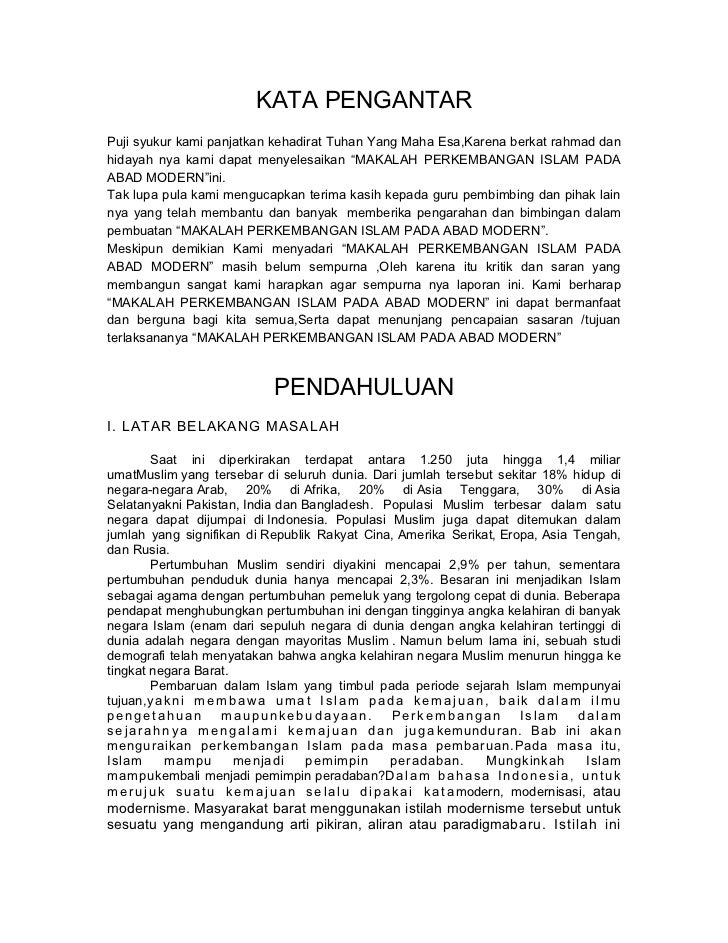 Perkembangan Islam Pada Masa Modern 2