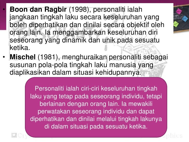 Perkembangan Kendiri Personaliti Ori