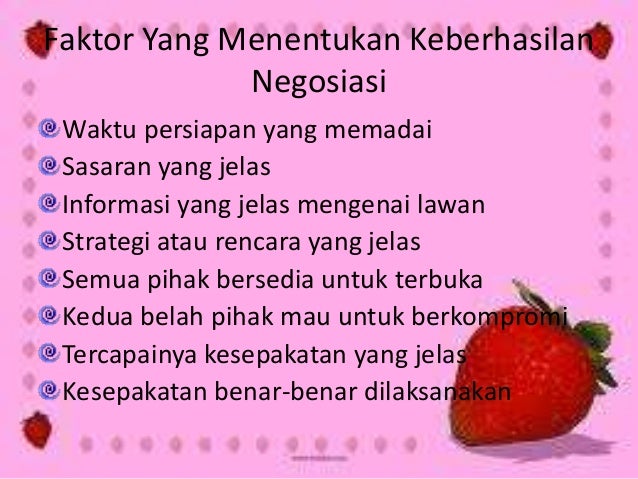 Perkembangan Keterampilan Bernegosiasi