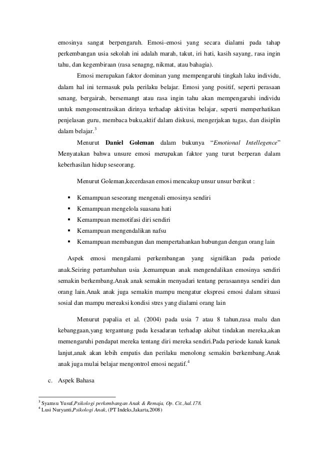 Makalah Psikologi Perkembangan Anak Usia 6 12 Tahun - Tentang Tahun