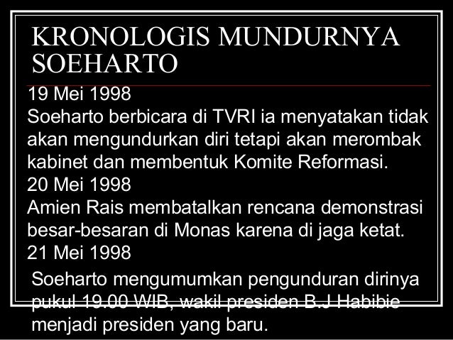 Perkembangan masyarakat indonesia menjelang reformasi