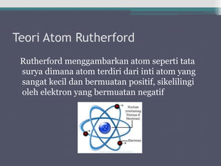 Elektron Rutherford Perkembangan model atom | PPTX