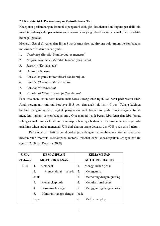 Perkembangan motorik anak nurjana