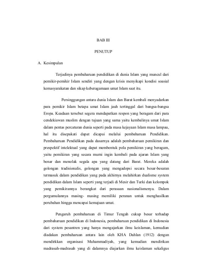 Perkembangan Pendidikan Islam Di Indonesia