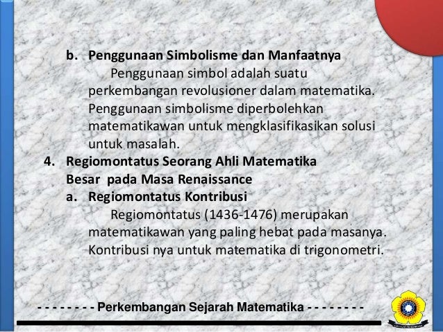 Perkembangan Sejarah Matematika
