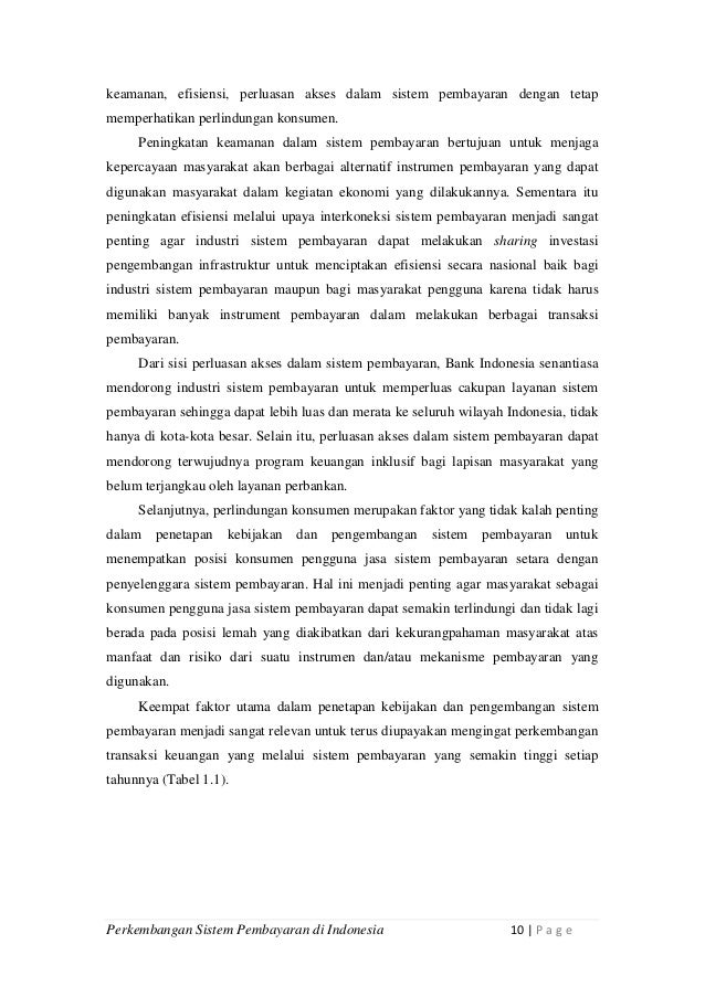 Perkembangan sistem pembayaran di indonesia