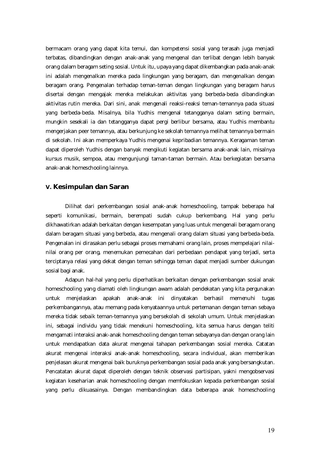 Perkembangan Sosial Pada Anak Homeschooling