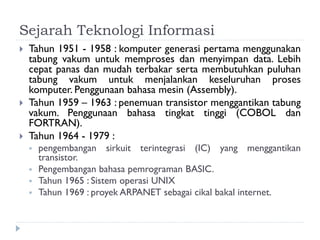 Perkembangan teknologi informasi | PDF