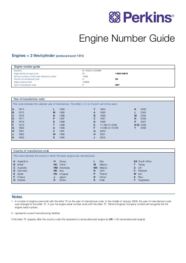 perkins engine number identification guide