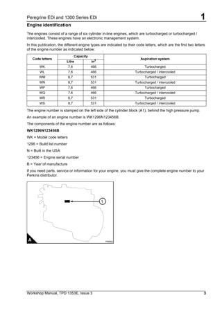 Perkins peregrine edi and 1300 series edi wk diesel engine service ...