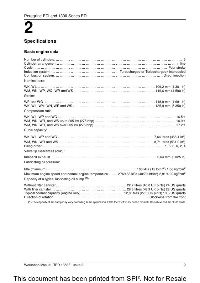 Perkins peregrine edi and 1300 series edi wm diesel engine service re…