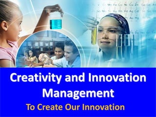 Creativity and Innovation
Management
To Create Our Innovation
 