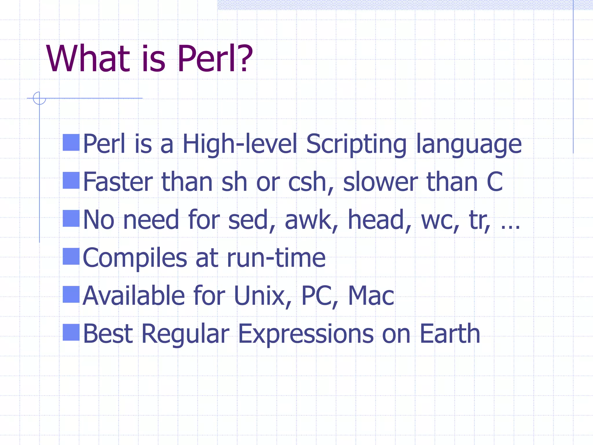 Introduction to Perl | PPT