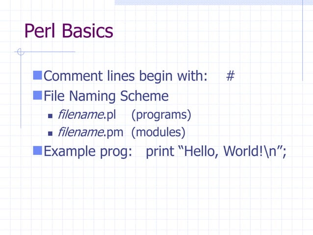 Introduction to Perl | PPT