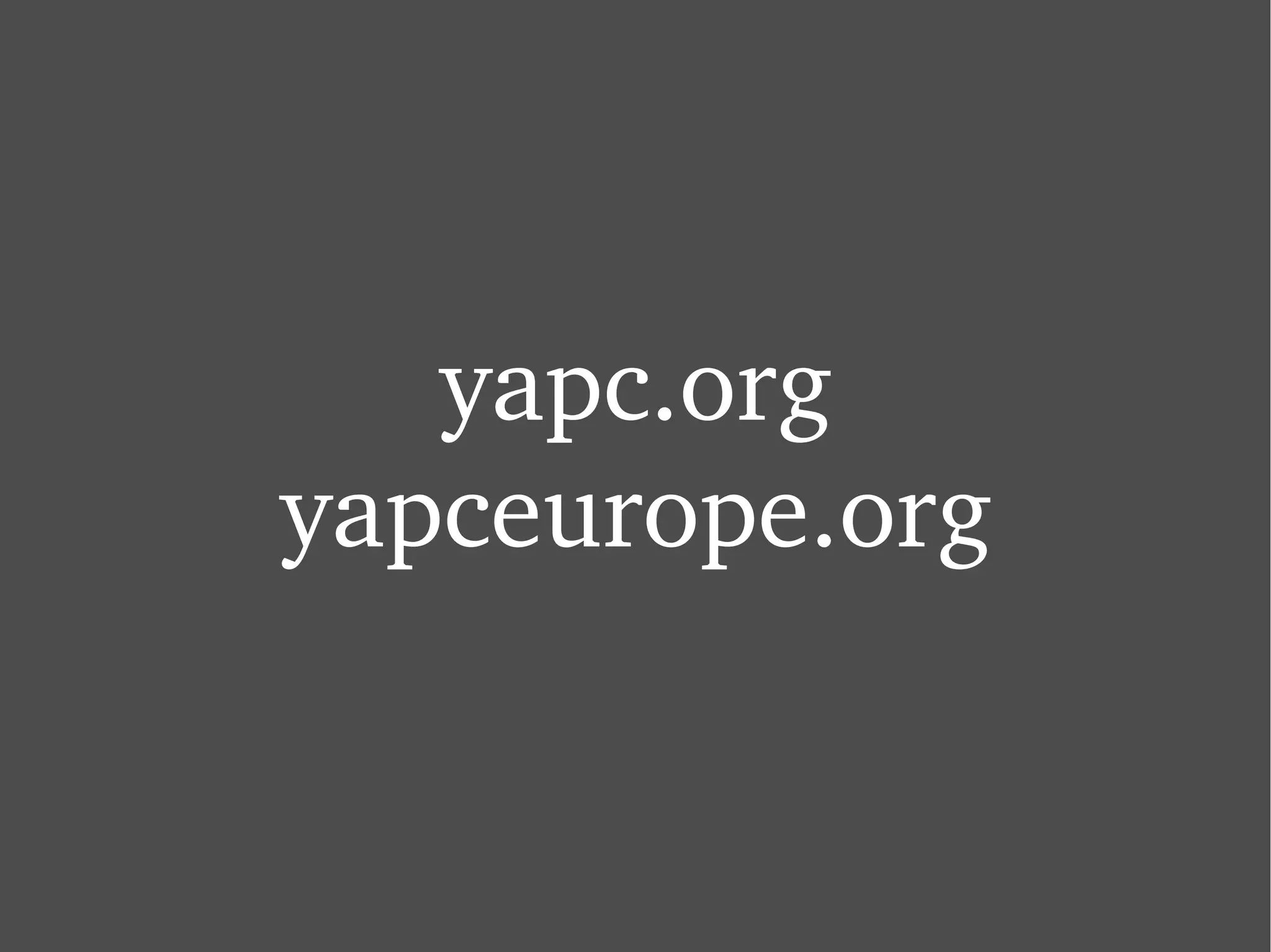 yapc.org yapceurope.org 