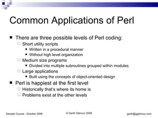 Perl Development (Sample Courseware) | PPT