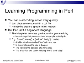 Perl Development (Sample Courseware) | PPT