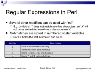 Perl Development (Sample Courseware) | PPT