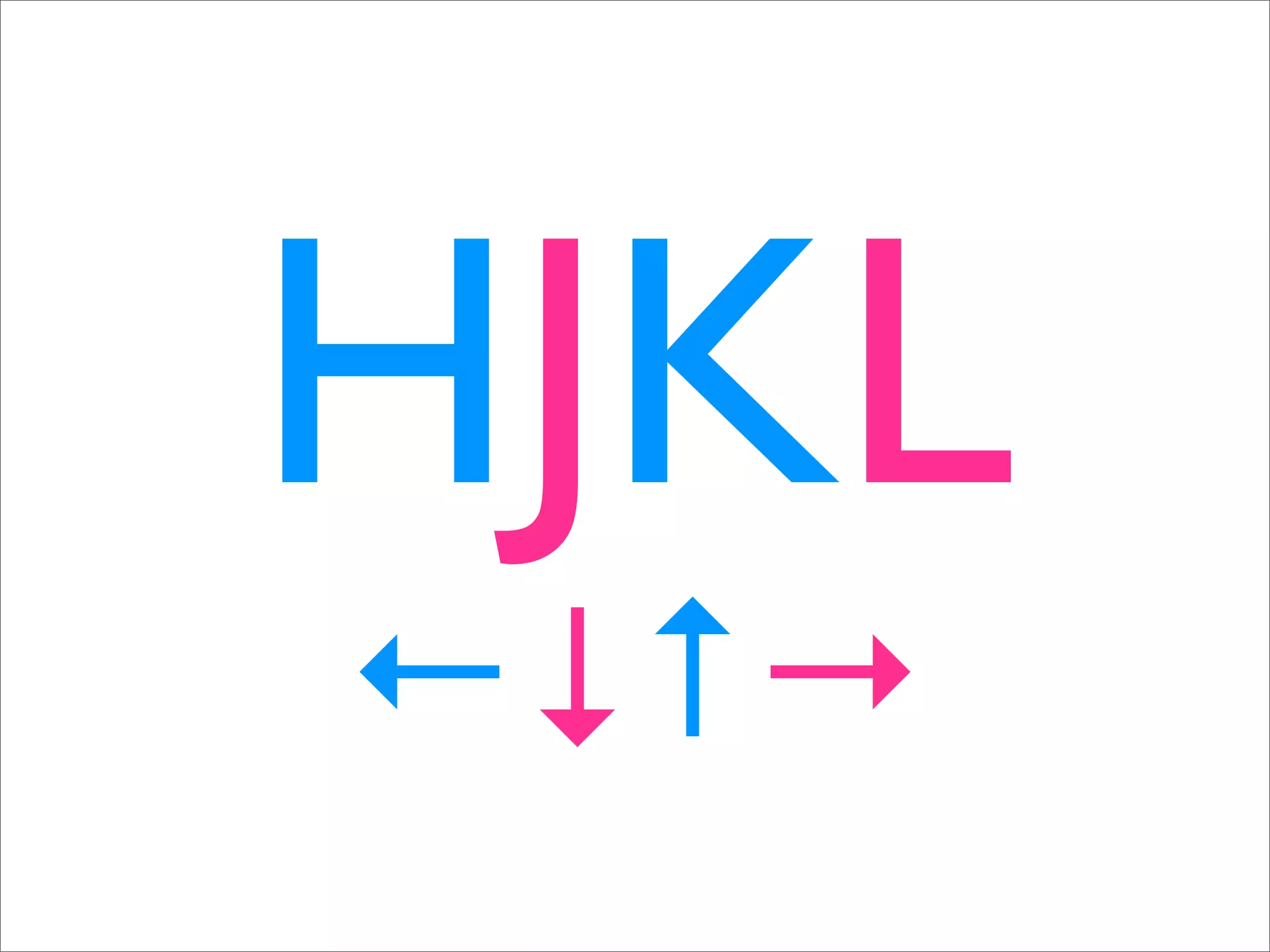 HJKL ←↓↑→ 