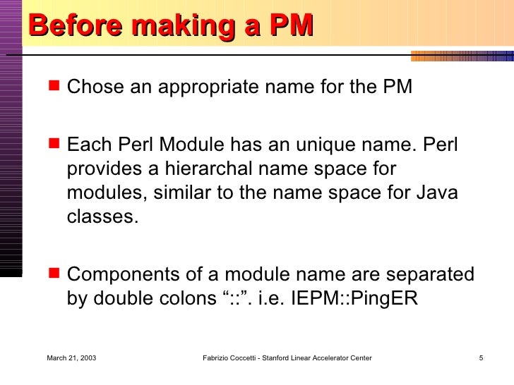 How to write modules in perl