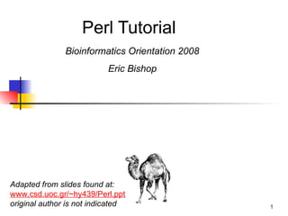 Comprehensive Perl Programming Tutorial for Bioinformatics and ...