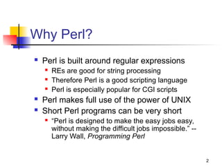 Comprehensive Perl Programming Tutorial for Bioinformatics and ...