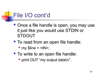 Comprehensive Perl Programming Tutorial for Bioinformatics and ...