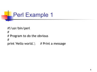 Comprehensive Perl Programming Tutorial for Bioinformatics and ...