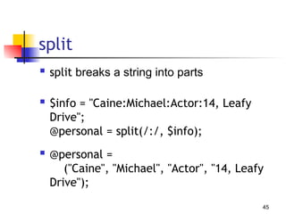 Comprehensive Perl Programming Tutorial for Bioinformatics and ...
