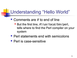 Comprehensive Perl Programming Tutorial for Bioinformatics and ...