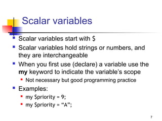 Comprehensive Perl Programming Tutorial for Bioinformatics and ...