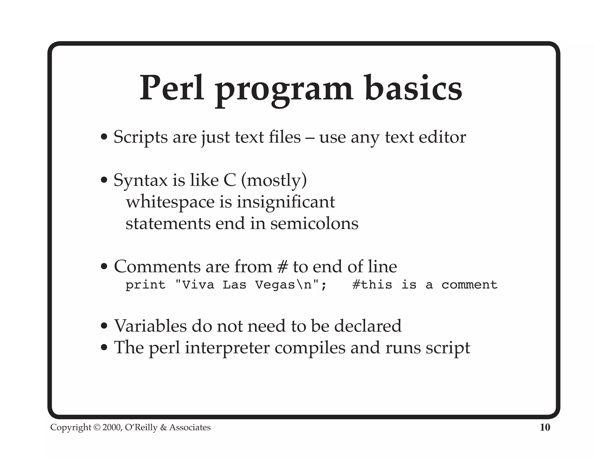 Perl University: Getting Started with Perl