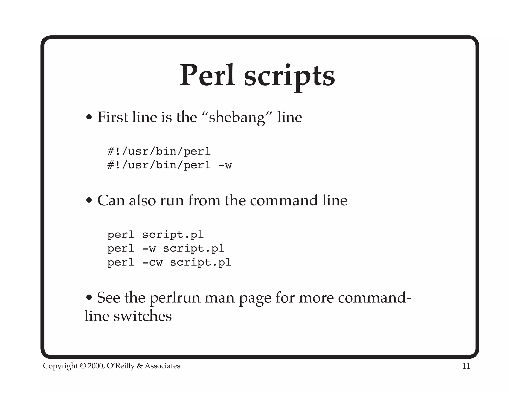 Perl University: Getting Started with Perl