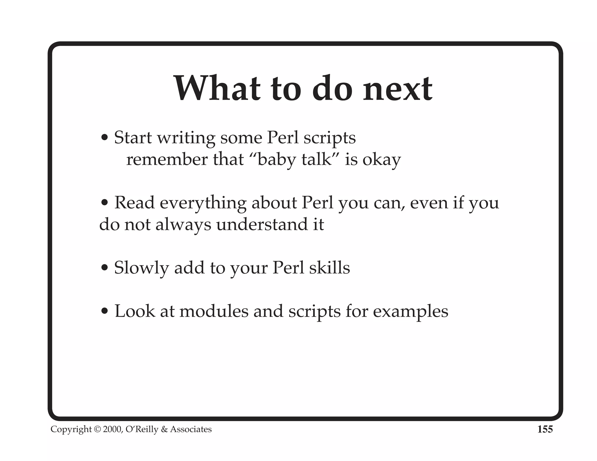 Perl University: Getting Started with Perl