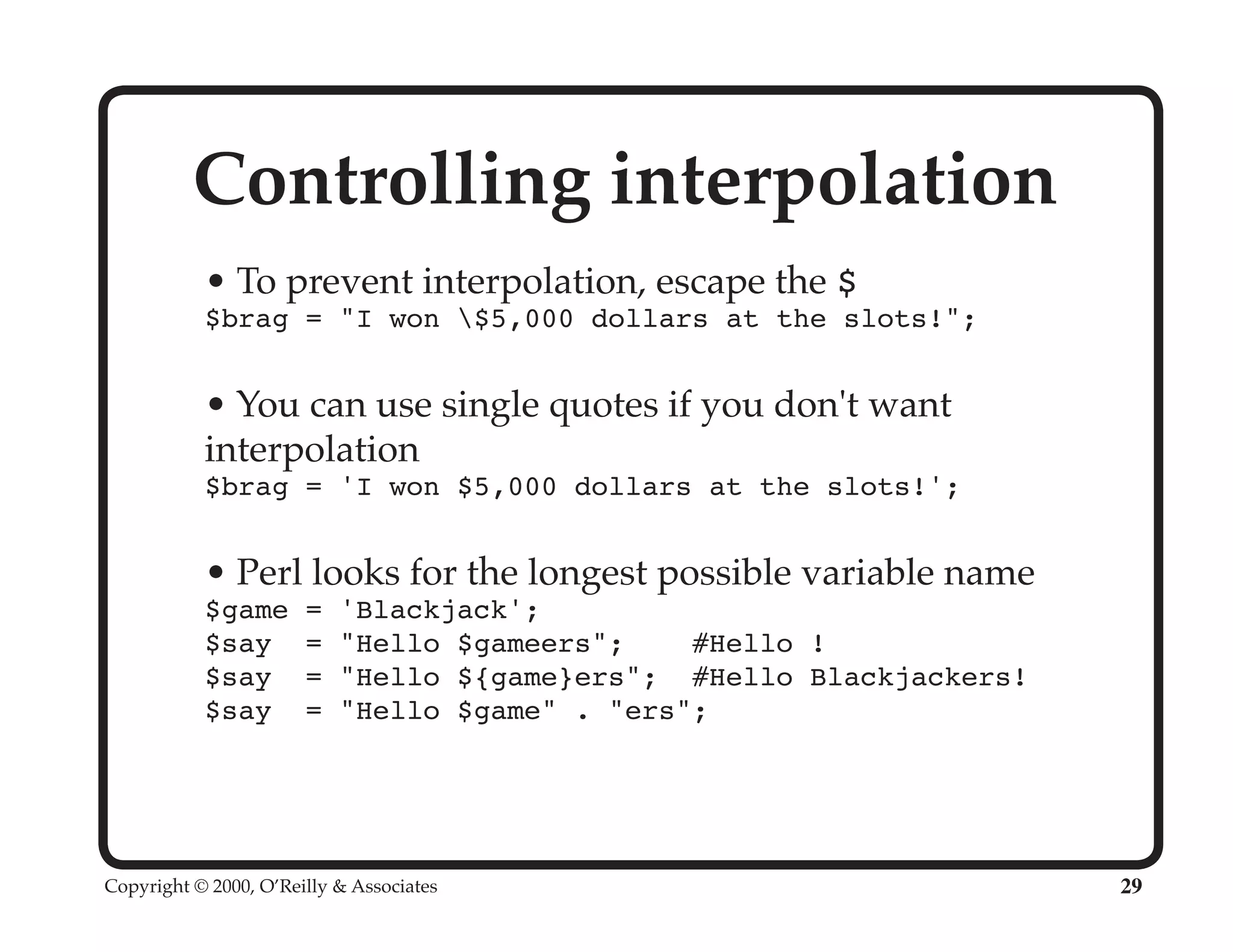 Perl University: Getting Started with Perl