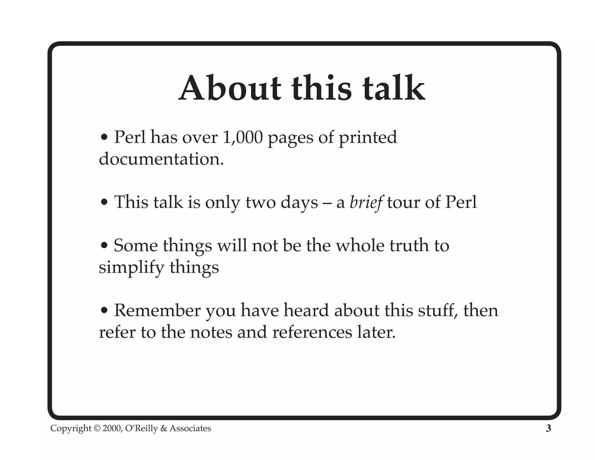 Perl University: Getting Started with Perl