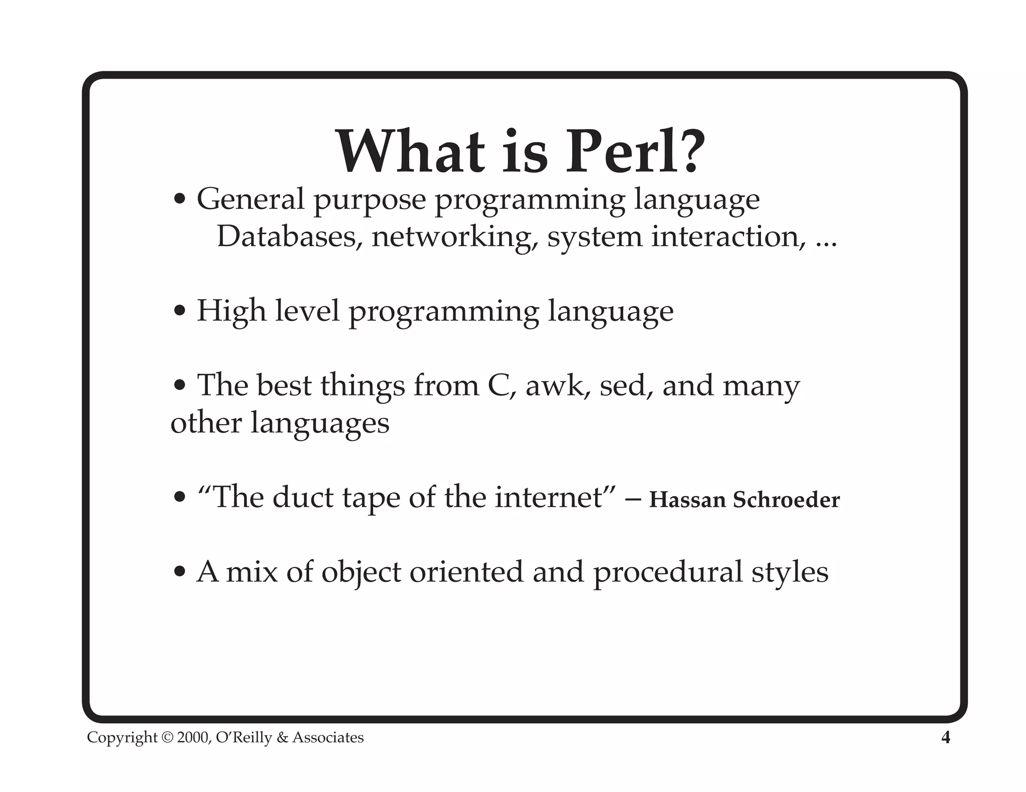 Perl University: Getting Started with Perl