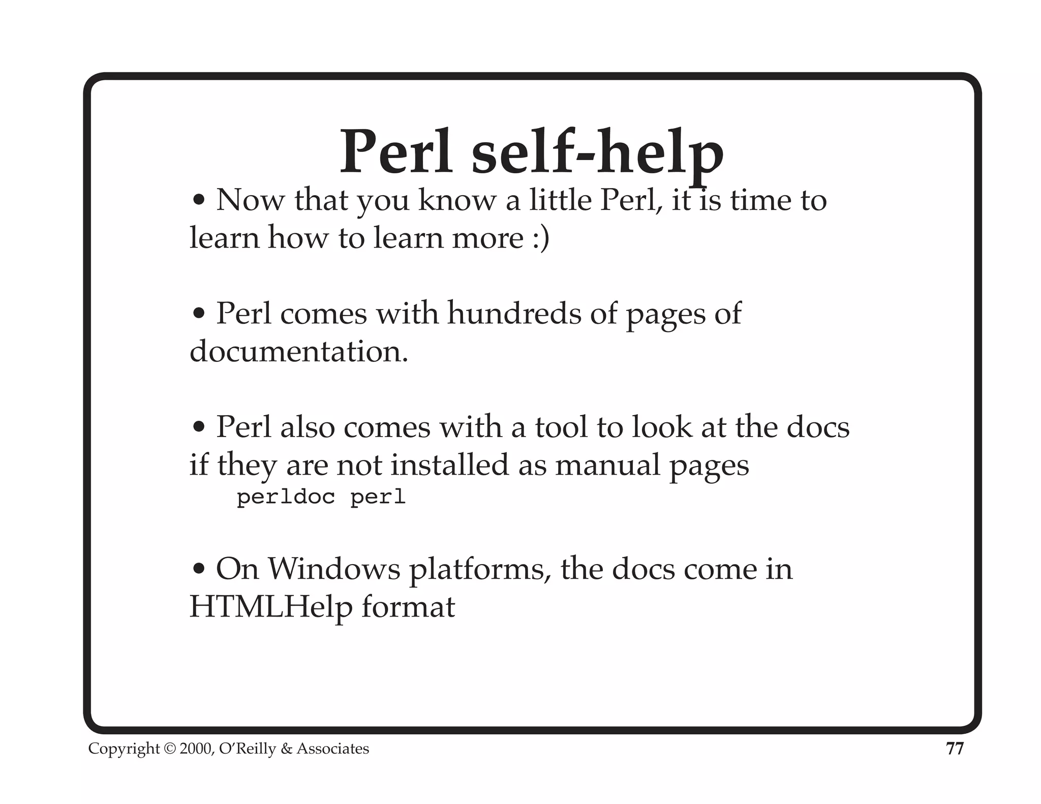 Perl University: Getting Started with Perl