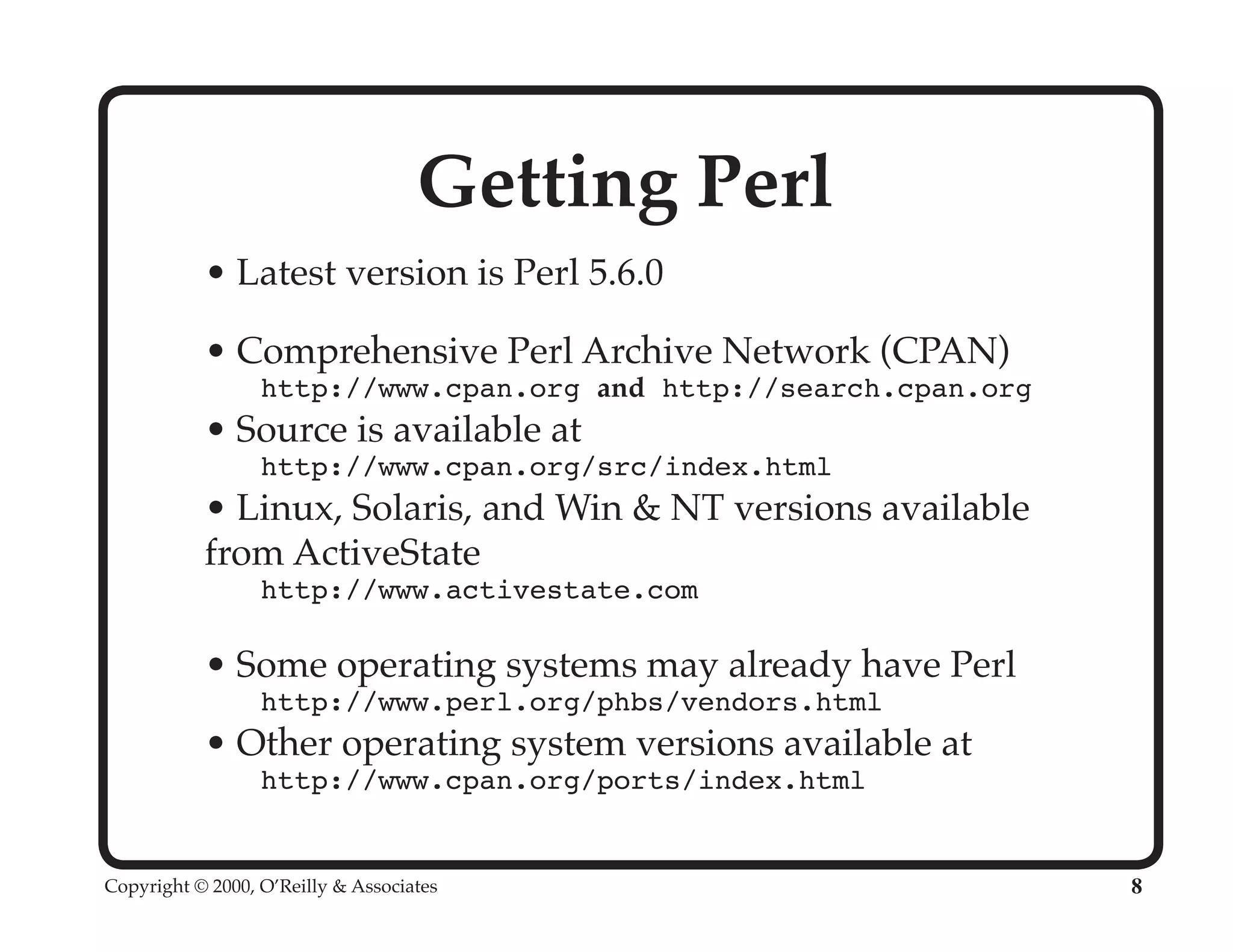 Perl University: Getting Started with Perl