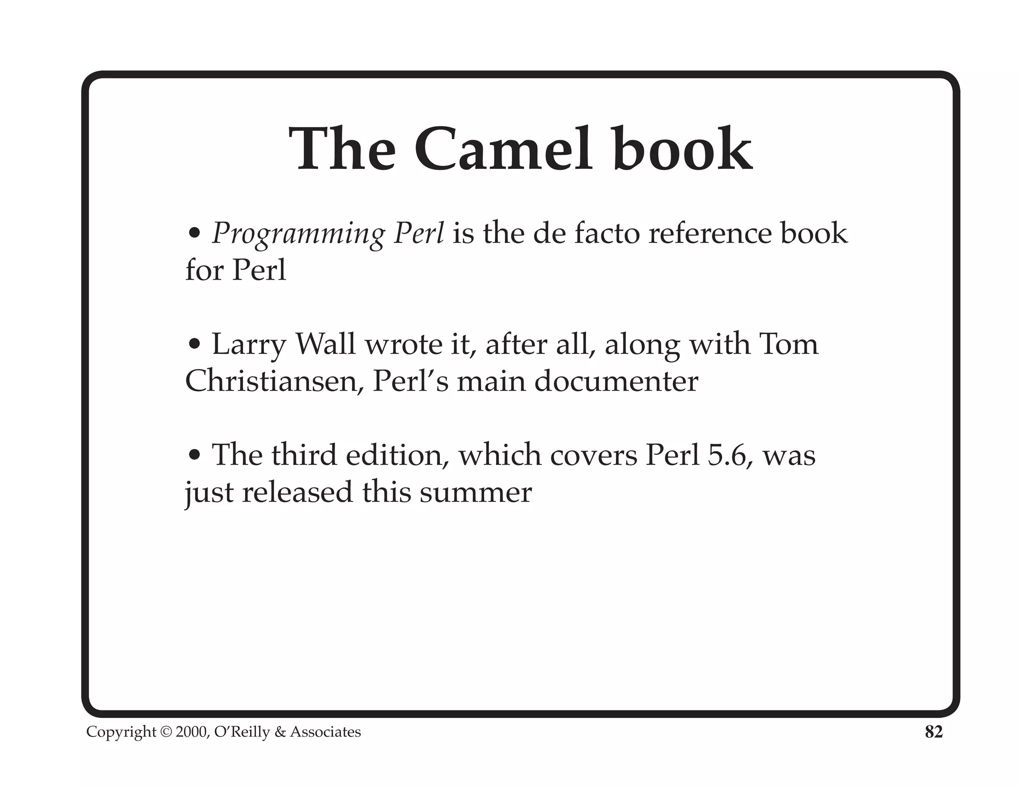 Perl University: Getting Started with Perl